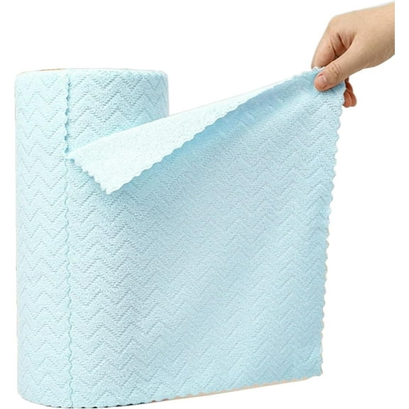 Microfiber Cleaning Cloths Roll, 30 Pack Tear Away Microfiber Towels, Lint Free Reusable Cleaning Cloths, Washable, Scratch Free, Ultra Absorbent Dish Rags