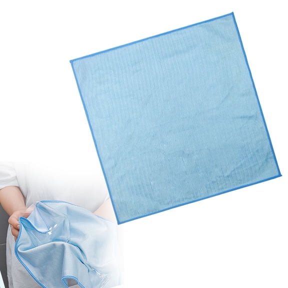 Microfiber Cleaning Cloths for Glass Mirrors Lint Free Streak Free Polishing Rags High Absorbency for Screens Multipurpose Blue,11.8x15.7",Blue
