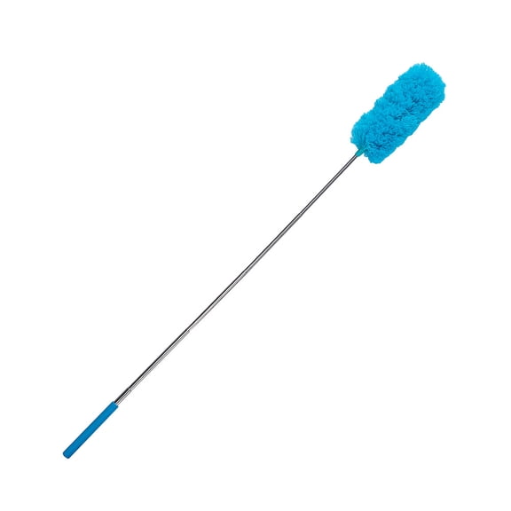 Microfiber Cleaning Duster Brush, 10.24-29.53 Inch Extendablewashable Removable Soft Head Long Reach Dust Brush for Ceiling,Car Interior, Office, Furniture,High Corner Household,Blue