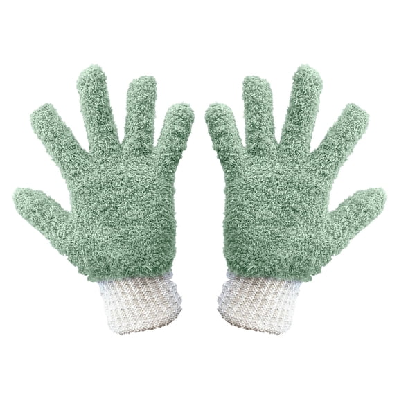 Microfiber Cleaning Gloves, 9.05X5.51 inch Soft Absorbent Dust Mitts, Washable Household Dusting Tool, Flexible Hand Dust Cleaner, Reusable Car Interior Wipe Glove, Durable Surface Duster for Home