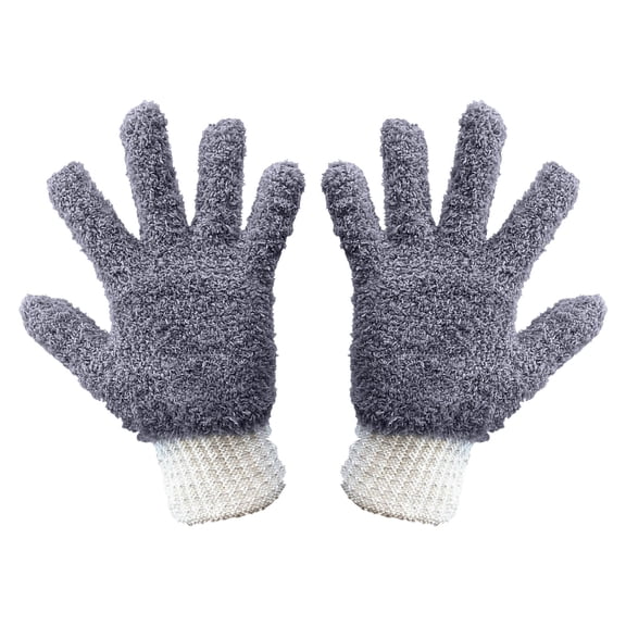 Microfiber Cleaning Gloves, 9.05X5.51 inch Soft Absorbent Dust Mitts, Washable Household Dusting Tool, Flexible Hand Dust Cleaner, Reusable Car Interior Wipe Glove, Durable Surface Duster for Home