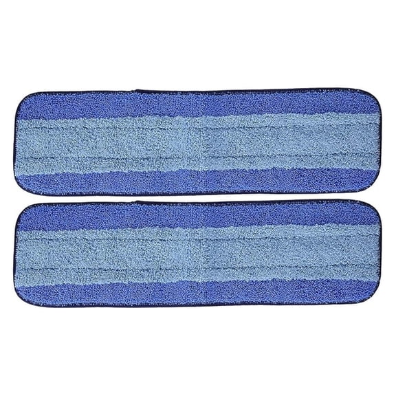 Microfiber Cleaning Pads - 2 Pack - Washable Reusable Mop Pads - Replacement Pads for 4x15 Inch Floor Mops - Dual-Zone Absorbent Cleaning