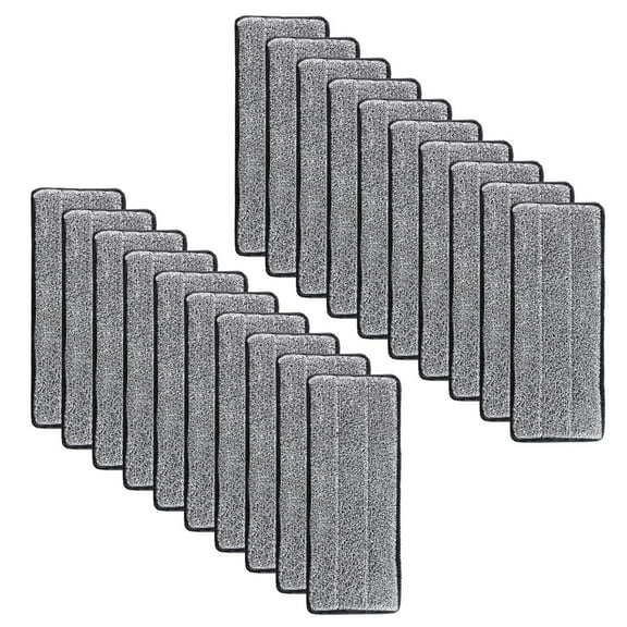 Microfiber Cleaning Pads Reusable Microfiber Mop Pads for 18 Inch Mop, Hardwood Floor Replacement Cleaning Mop Pads, Machine Washes Gray 20Pc
