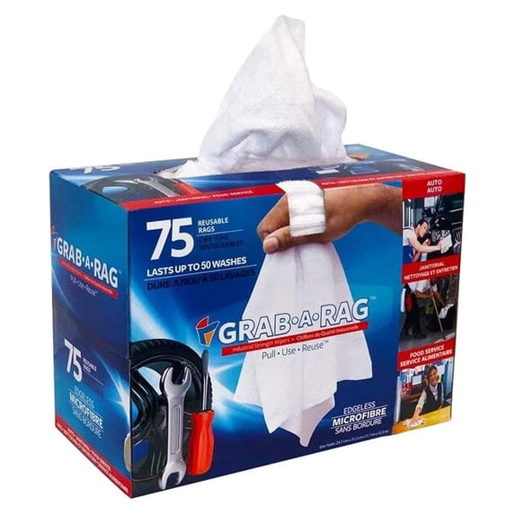 Microfiber Cleaning Rags 75 Pack - Super Absorbent Edgeless Cloths - Washable Reusable Multi-Purpose Cleaning Rags for Home, Kitchen, Car