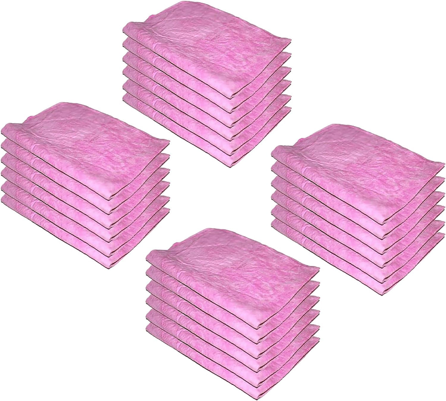 Microfiber Cleaning Supplies - for Kitchen Towels, Car Wash Polishing, Dish Towels, Dust Cloth, Cleaning Rags (24 PCS Pink)