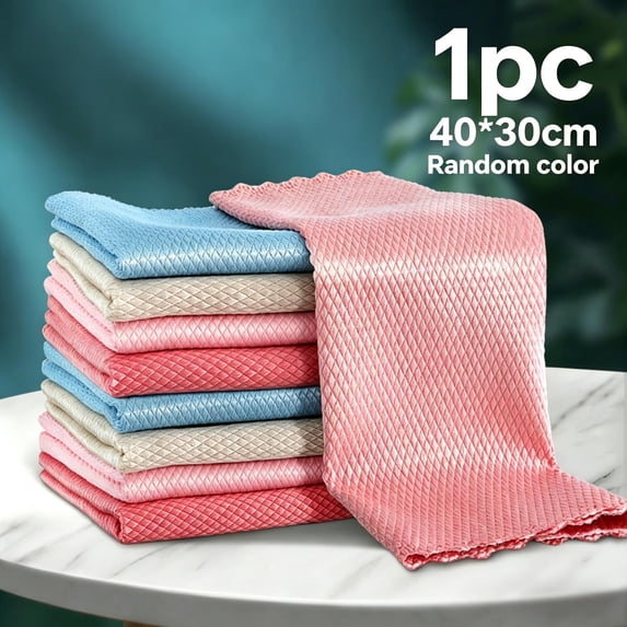 Cleaning Towels, Lint-Free Cloths for Windows, Glass, and Dishes, Super Absorbent, No Streaks, Multi-Purpose Household Cleaning Rags