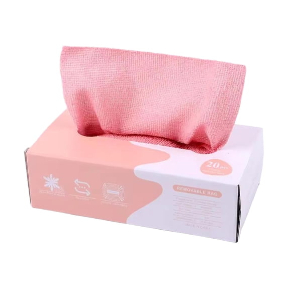Microfiber Cleaning Towels, Ultra Absorbent Paper Towels, Streak Free Rags for Car, Glass, Dishes, Counters, Disposable & Washable, Multi-Purpose Cleaning Cloths for Home Kitchen, 20 Pack in Box
