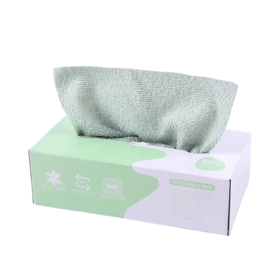 Microfiber Cleaning Towels, Ultra Absorbent Paper Towels, Streak Free Rags for Car, Glass, Dishes, Counters, Disposable & Washable, Multi-Purpose Cleaning Cloths for Home Kitchen, 20 Pack in Box