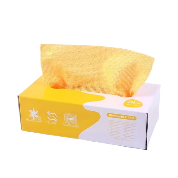 Microfiber Cleaning Towels, Ultra Absorbent Paper Towels, Streak Free Rags for Car, Glass, Dishes, Counters, Disposable & Washable, Multi-Purpose Cleaning Cloths for Home Kitchen, 20 Pack in Box