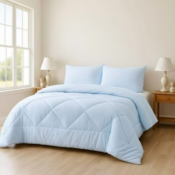 Microfiber Comforter 5-Piece Bedding Set – Ultra Soft All-Season Bed in a Bag with Comforter, Fitted & Flat Sheets, Pillowcases & Shams