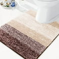 thumbnail image 1 of Microfiber Contour Toilet Rugs U-Shaped, Shaggy Soft Absorbent Bathroom Rugs, Non-Slip Thick Plush Bathroom Mat, Machine Wash Dry Bath Mats for Toilet Base, 20x20, Brown, 1 of 9