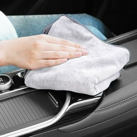 Microfiber Coral Velvet Cleaning Cloth (30x30cm): Lint-Free Scratch-Proof for Car Interior/Kitchen Dishes/Home Surfaces