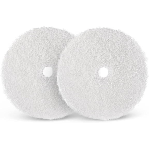 Microfiber Cutting Pads, Microfiber Finishing Pads 2Pcs 6Inch 150mm Microfiber Finishing Disc Soft Microfiber Wax Removal Pad for Dual Action Car Polisher Finishing Polishing Waxing -MPBFS6W-2
