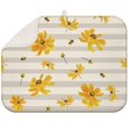 thumbnail image 1 of Microfiber Daisy Dish Drying Mat for Kitchen Counter Foldable Floral Drainer Pad Absorbent Spring Summer Design 18x24 Inch, 1 of 5