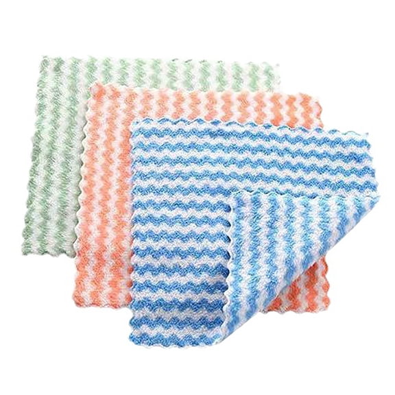 Microfiber Dish Cleaning Cloths Set – Highly Absorbent, Gentle on Hands, Strong Decontamination for Washing Dishes, Kitchen, and Home Use, 5 Pieces