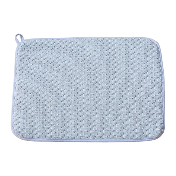 Microfiber Dish Drying Mat, 15.74X11.8inch Highly Absorbent Kitchen Counter Protector, Non-Slip Dish Drainer Mat for Glasses, Non-Scratch Padding, Quick Dry Counter Mat for Home Sink Area