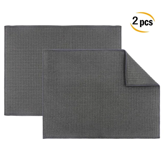 Microfiber Dish Drying Mat 2 Pack,20 X 15 Inch Kitchen Counter Mats Dish Dry Pad