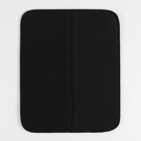 Microfiber Dish Drying Mat,Absorbent Dish Drainer Mats,Dishes Drying Pad,Large Countertops Sinks Draining Racks for Kitchen Counter,Under Sink,16×18",Black,HYG