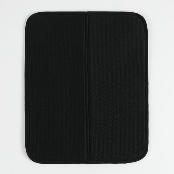 Microfiber Dish Drying Mat,Absorbent Dish Drainer Mats,Dishes Drying Pad,Large Countertops Sinks Draining Racks for Kitchen Counter,Under Sink,16×18",Black,HYG