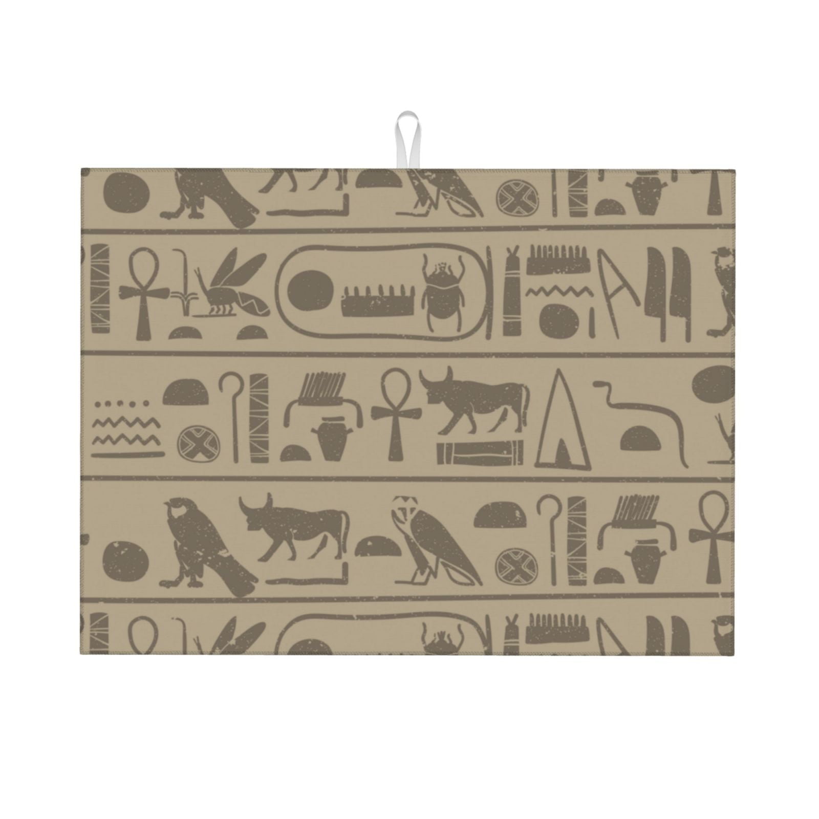 Microfiber Dish Drying Mat, Ancient Egyptian Hieroglyphics Dish Drying ...