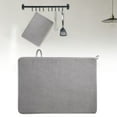 thumbnail image 1 of Microfiber Dish Drying Mat with Hanging Loop, 20×15 Inch Large Absorbent Washable Drainer Pad for Kitchen Counter, Heat Resistant Drainer Mats, Dishes & Utensils Drying (Gray), 1 of 9