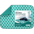thumbnail image 1 of Bambusi Microfiber Dish Drying Mat for Kitchen Counter, Reversible Dish Drainer Mat, 18 x 14 Inch Teal Green, 1 of 11
