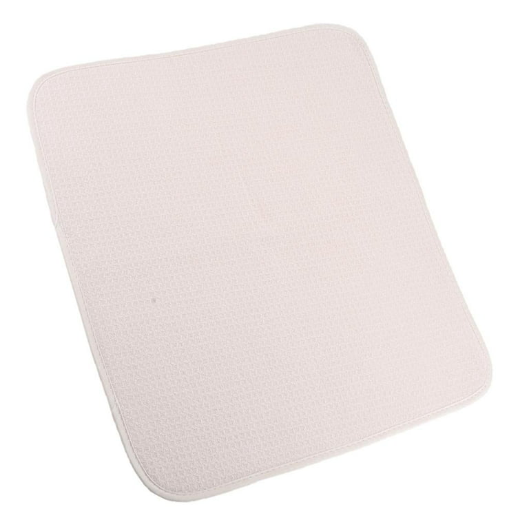  Dish Drying Mat for Kitchen Counter Absorbent Microfiber Dry  Dishes Mats Drainer Counter Mat White Drying Dish Pad 16 x 18 Inch for  Countertops Decor: Home & Kitchen