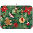thumbnail image 1 of Microfiber Dish Drying Mat for Kitchen Counter 16"x 18" Christmas Gingerbread Man Absorbent Dish Draining Mat Small 21341746, 1 of 6