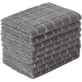 thumbnail image 1 of Microfiber Dish Towels - Soft, Super Absorbent and Lint Free Kitchen Towels - 8 Pack (Lattice Designed Black Colors) - 26 x 18 Inch…, 1 of 9