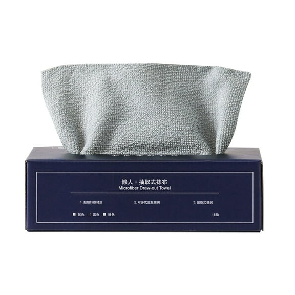 Microfiber Disposable Kitchen Wipes | Reusable Extractable Cleaning Cloths | Super Absorbent Streak-Free Degreasing Towels | Multi-Surface | 1 Box | 20x20CM | Wet Dry Household Use