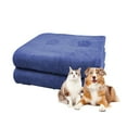 thumbnail image 1 of Microfiber Dog Towels for Drying Dogs 2 Pack, Super Absorbent and Soft Pet Grooming Towel, 27.5 Inch X 39 Inch, Perfect Dog Shower & Bath Supplies for Large, Medium or Small Dogs, Navy, 1 of 9