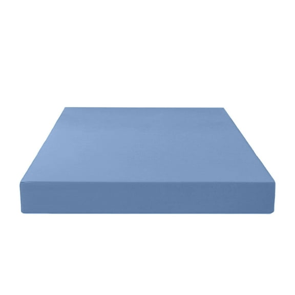 Microfiber Double Brushed Fitted Sheet - Extra-Soft, Breathable & Wrinkle-Free - 12" Deep Pockets, 55" x 78" - Ideal for Extra Long Full Beds - (Full XL, Light Blue)