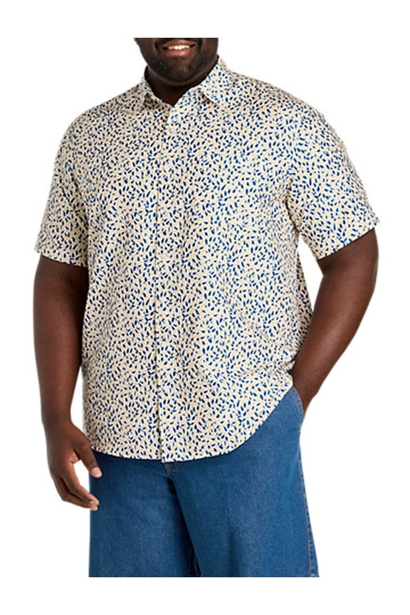Microfiber Droplet Print Sport Shirt Multi 2XLT