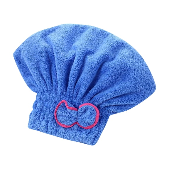 Microfiber Drying Towel, Quick Dry Towel, 24X10 In, Plopping Wrap, Pink Bow Bathroom Decor, Bathroom Shower, Blue, 1 Pc