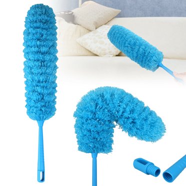 Cleaning Set For Duster With Telescopic Extension Rod, 100 Inches, Reusable Bendable Dusters, Washable Lightweight Dusters For Cleaning Cobweb Ceiling