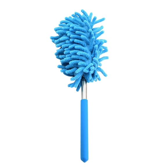 Microfiber Duster for Cleaning,Mini Duster for Cleaning,Hand Washable Dusters with Microfiber Head, Extendable Pole, Detachable Cleaning Supplies for Office, Car, Window,Furniture,(Blue)