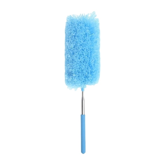 Microfiber Duster with Extendable Pole, Telescopic Long Handle Cleaning Brush, Bendable Static Adsorption Dusting Tool for High Ceiling Fan and Car, 13 to 31 Inch Reach