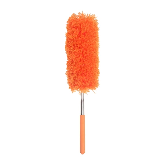 Microfiber Duster with Extendable Pole, Telescopic Long Handle Cleaning Brush, Bendable Static Adsorption Dusting Tool for High Ceiling Fan and Car, 13 to 31 Inch Reach