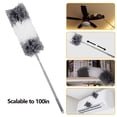 thumbnail image 1 of Microfiber Duster with Extension Pole, Extra Long 100 inches, with Bendable Head, Extendable Duster for Cleaning Ceiling Fan, High Ceiling, Keyboard, Furniture & Cobweb, 1 of 8