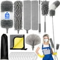 Microfiber Duster Kit 19 Pcs with Extension Pole Reusable, Bendable