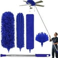 thumbnail image 1 of GARITIN Dusters for Cleaning, Cobweb Duster with Extension Pole, Ceiling Fan Cleaner Duster, Extendable Microfiber Duster for Ceiling Fan Blades Spider Web with Long Handle, Blue, 1 of 5