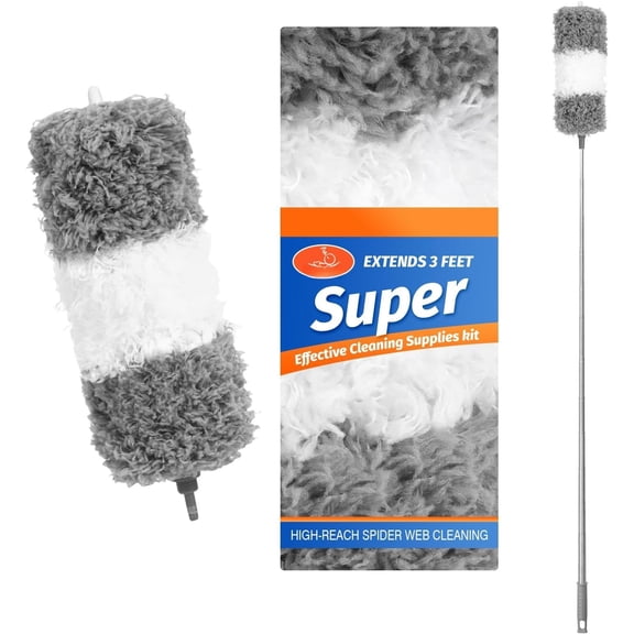 Microfiber  Duster for High , Lightweight Ceiling Fan Cleaner, 91.5" Telescopic Pole, Cobweb Duster with Extension Pole for  &