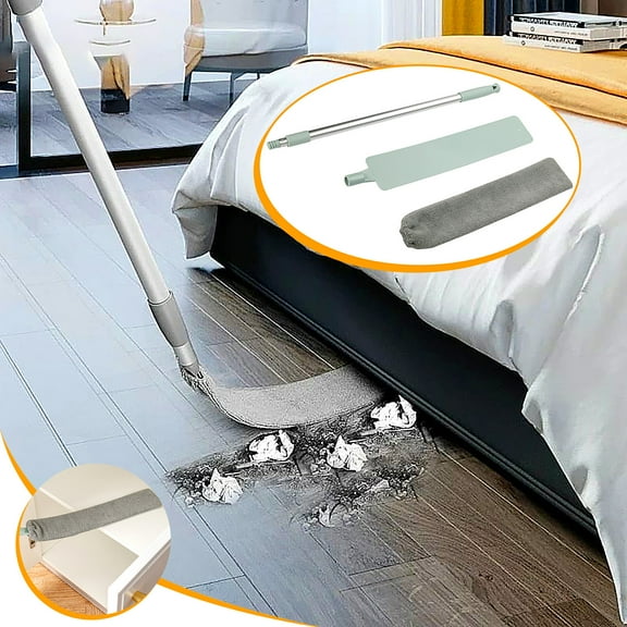 Microfiber Duster with Extension Pole 40 Inch Bendable Washable Telescopic Dust Mop Ceiling Fan Cleaner Duster for Sofa Bed Fridge Under Furniture