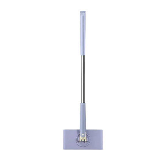 Microfiber Face Towel Mop, 45 Inch Long Handle Floor Cleaning Tool with 360 Degree Swivel, Purple Clip-On Mop for Dry and Wet Wipes, Multi-Surface Sweeper for Home Kitchen