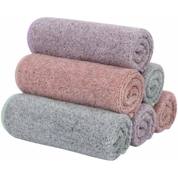 Microfiber Face Towels Ultra Soft Facial Washcloths Face Cloth for Bath 12Inch x 12Inch 6 Pack