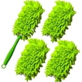 thumbnail image 1 of Microfiber Feather Duster, Hand Washable Dusters with 4 Pcs Replaceable Microfiber Head, Foldable Detachable Dust Duster, Perfect for Cleaning Windows, Tables, Cars,Furniture, Fans Green, 1 of 8