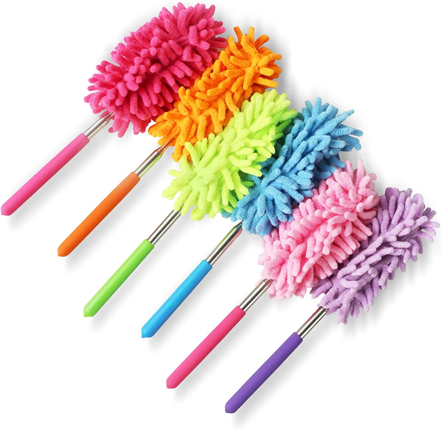 Microfiber Feather Duster, up to 30 in Extendable & Bendable Washable