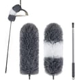 thumbnail image 1 of Microfiber Feather Duster with 100 Inches Extendable Pole, 2 Pack Dusters for Cleaning Ceiling, Fan, Furniture, 1 of 7