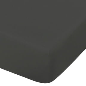 Microfiber Fitted Crib Sheet, Cozy and Soft Solid Color Toddler Sheet, 28 x 52 Inches, Dark Grey