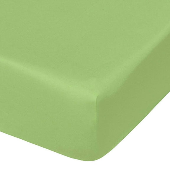 Microfiber Fitted Crib Sheet, Cozy and Soft Solid Color Toddler Sheet, 28 x 52 Inches, Green